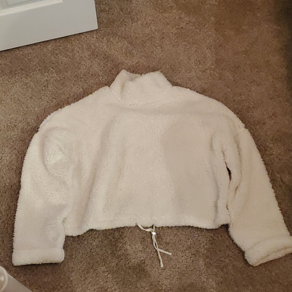 Cotton On Medium Fluffy White High Neck Sweater